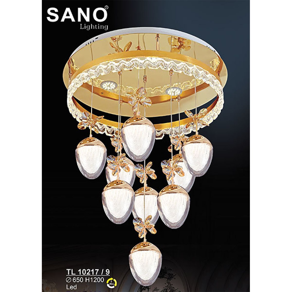 Đèn thả Led SANO TL 10217 Ø650*H1200