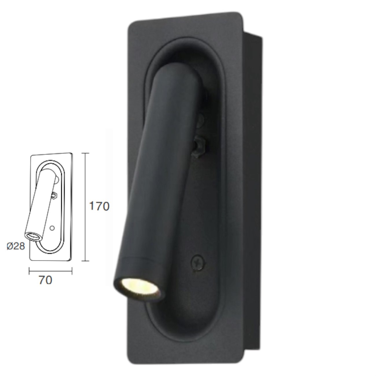 Đèn đọc sách âm tường 3W Vinaled V1RDR-3