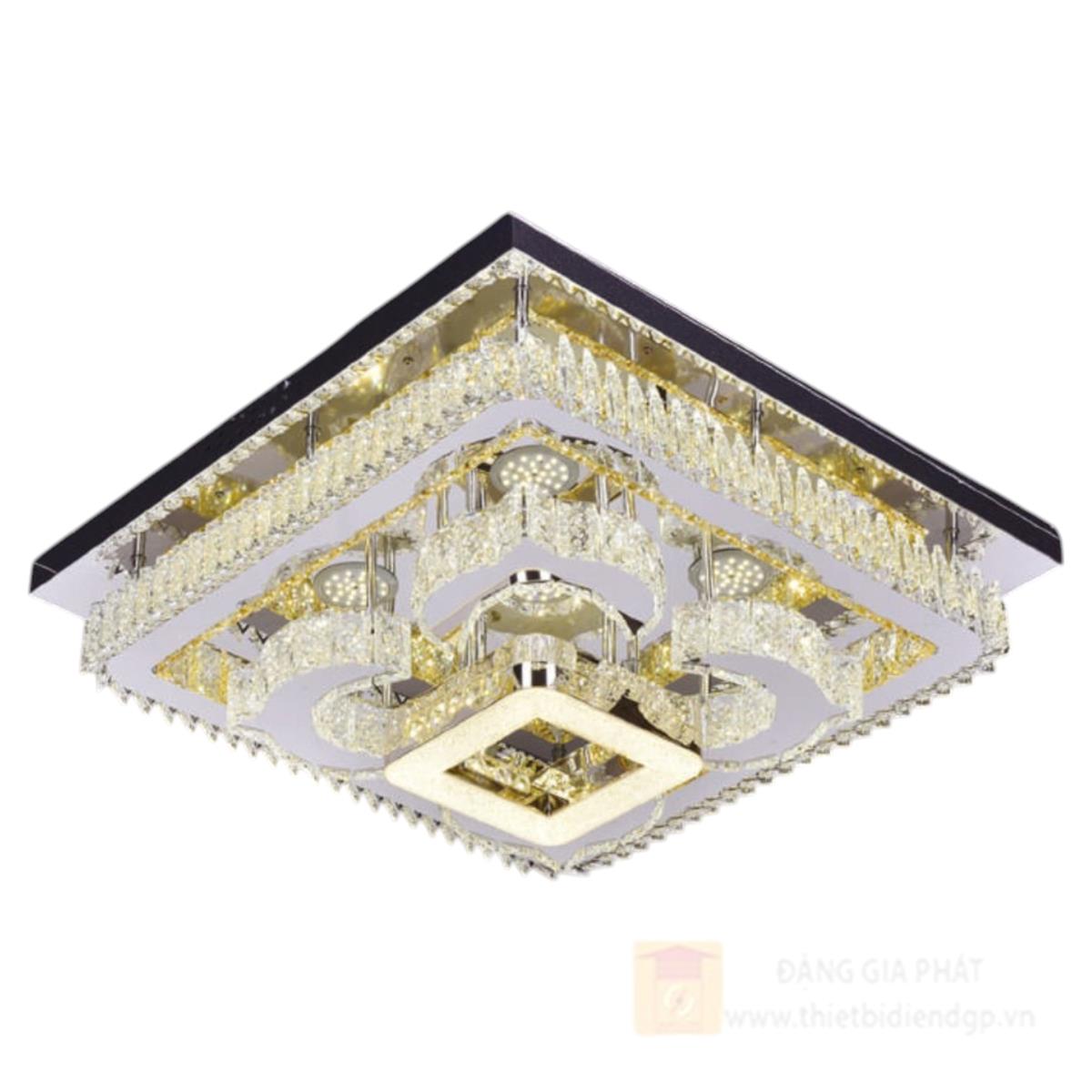 Đèn mâm pha lê Slister 600*600 - LED 3 CĐ