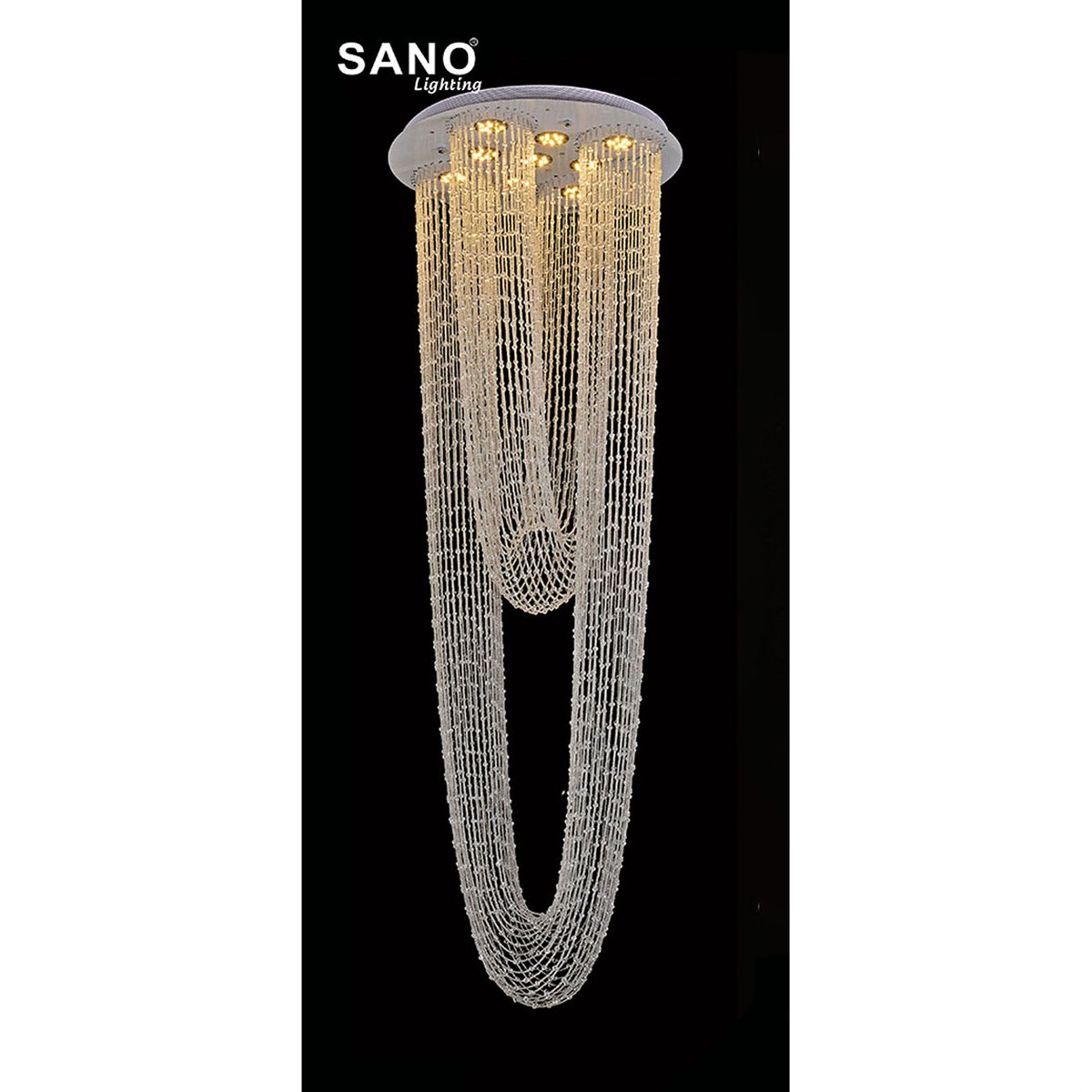 Đèn thả pha lê Sano TPL 10200 Ø600*H1800