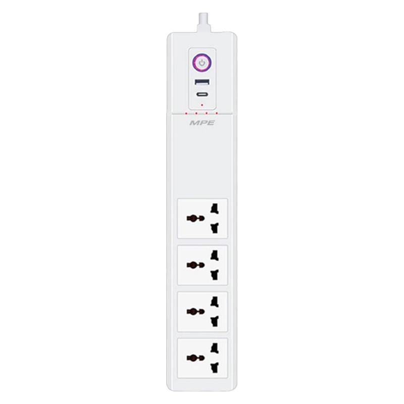 Ổ cắm di động Smart power strip wifi MPE 15A + 2 USB (Type A 18W +Type C-PD 65W)
