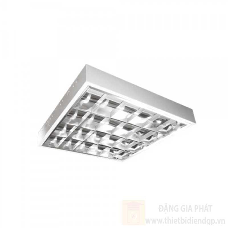 Máng đèn phản quang gắn nổi chóa Parabol thanh ngang nhôm sọc