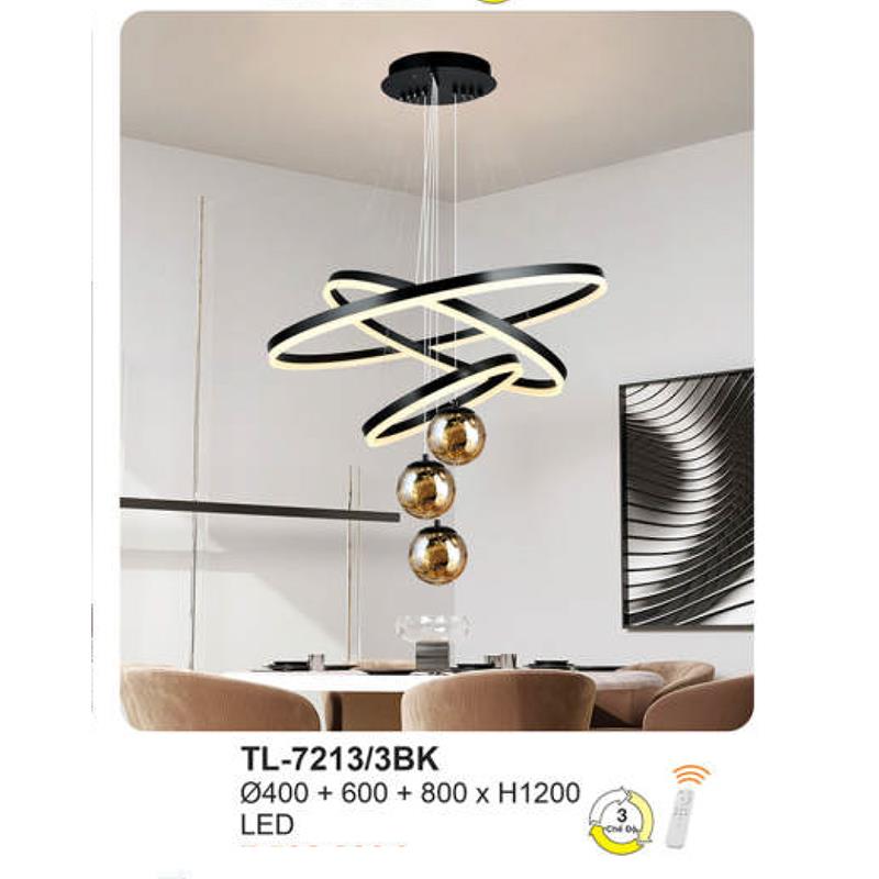 Đèn thả trang trí Andora Ø400 + 600 + 800 x H1200 - LED 3 CĐ + Remote