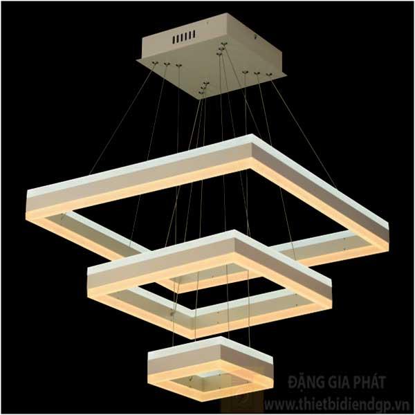 Đèn treo trần Vuông Ø600+400+200*H1000, Led 192W