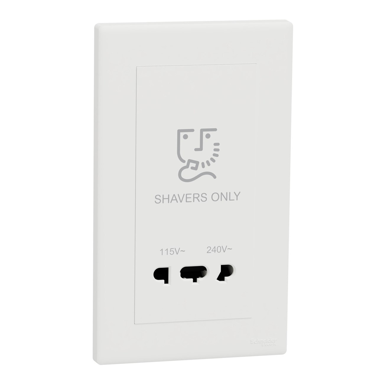 Bộ ổ cắm dao cạo râu 115V/240V Schneider KBNT727V_WE