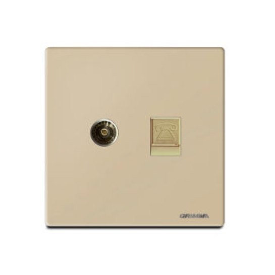 Bộ ổ cắm điện thoại và Tivi GRIMMA G60GTVTEL