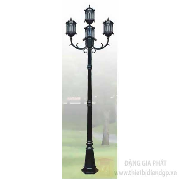 Đèn trụ ngoài trời, chân Ø250*H2400, đầu đèn Ø160*H280