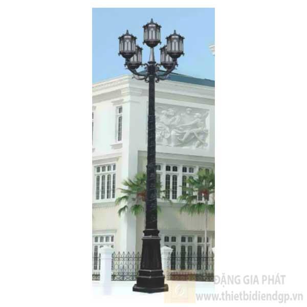 Đèn trụ thân nhôm chân gang, chân Ø230*H3100, đầu đèn Ø160*H280
