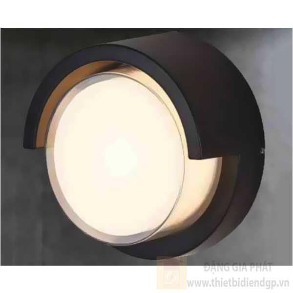 Đèn vách Sano led 12W Ø170*L170*H100, vỏ đen, ánh sáng vàng