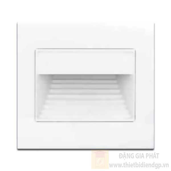 Đèn vách cầu thang led 3W, Ø83*L83*H60, ánh sáng vàng, vỏ trắng