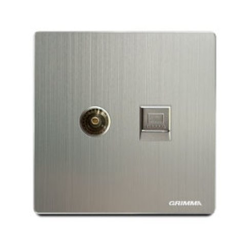 Bộ ổ cắm Tivi và ổ cắm mạng GRIMMA G52TVPC