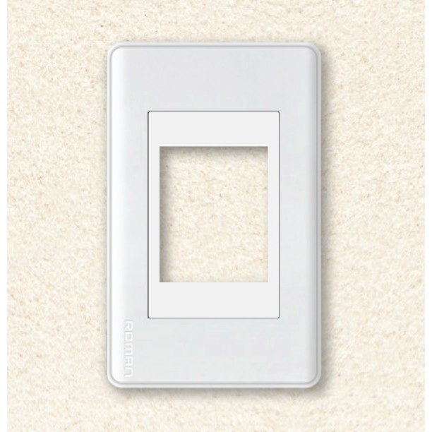 Mặt aptomat đôi Roman GA0072-BT màu trắng bóng