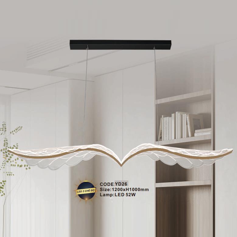Đèn treo trang trí Slister 1200*H1000mm - LED 52W - 3 CĐ