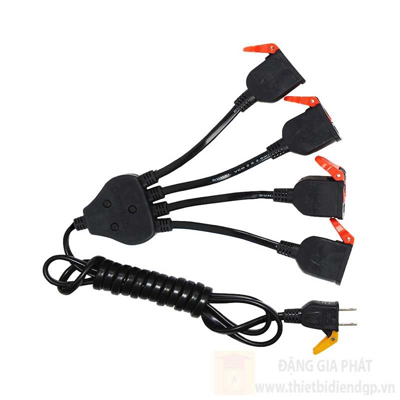 Ổ cắm nối dây 1 tay chia 4
