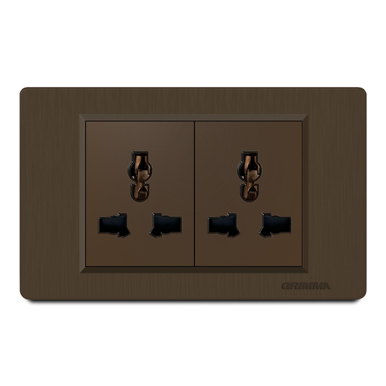 Bộ ổ cắm đôi 3 chấu đa năng Grimma G8C2SK3 Size M