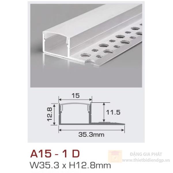 Thanh nhôm led âm viền 1.5m A15 - 1 D
