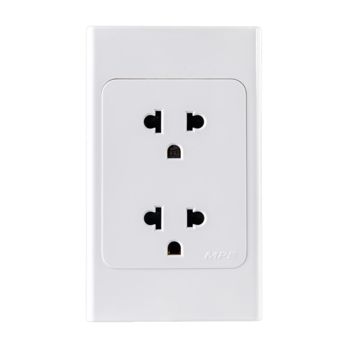 Ổ cắm đôi, 3 chấu đế liền 16A MPE