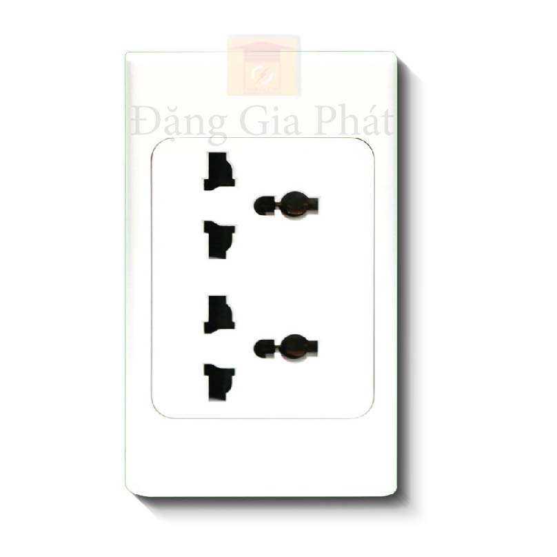 Ổ Cắm đôi, 3 chấu đa năng đế liền 16A