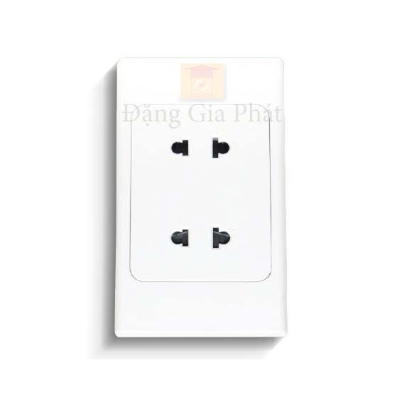 Ổ Cắm 2 chấu đế liền 16A