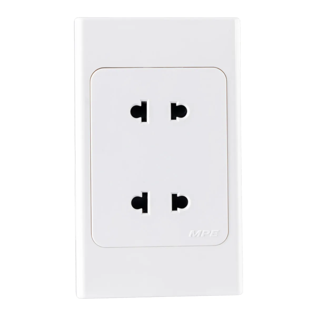 Ổ cắm MPE 2 chấu A20US2N đế liền 16A