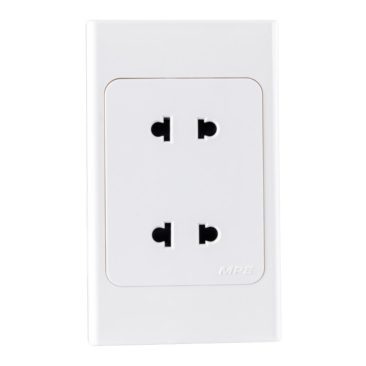 Ổ Cắm 2 chấu đế liền 16A