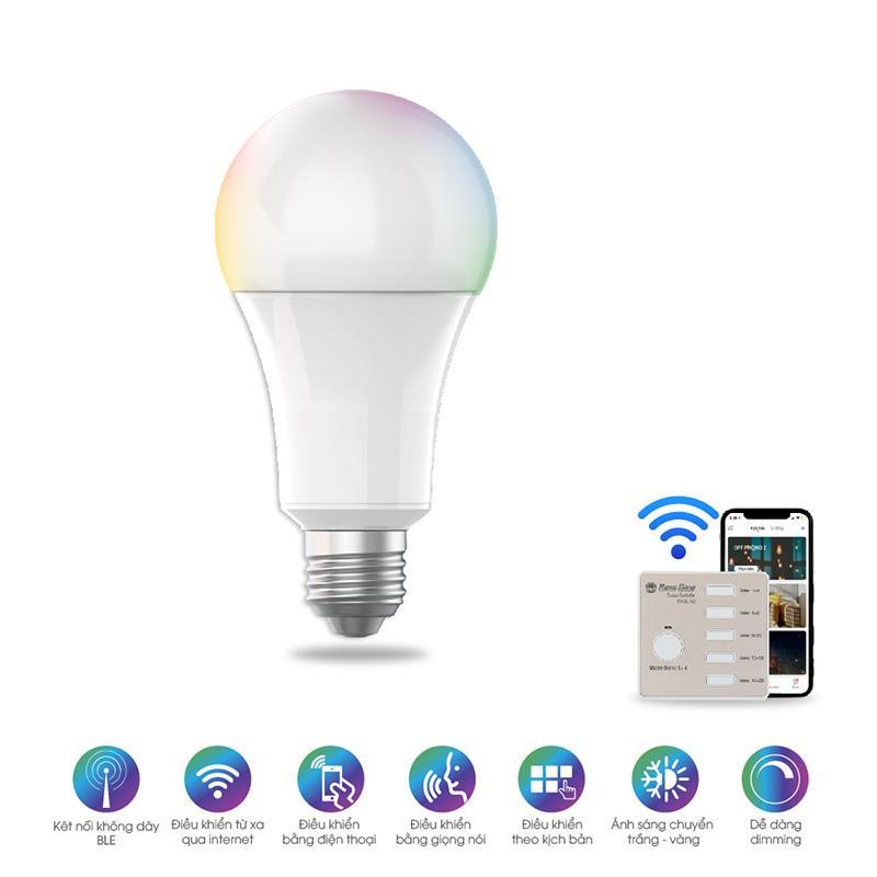 Bóng LED bulb đổi màu Rạng Đông A60.BLE.RGBCW/9W