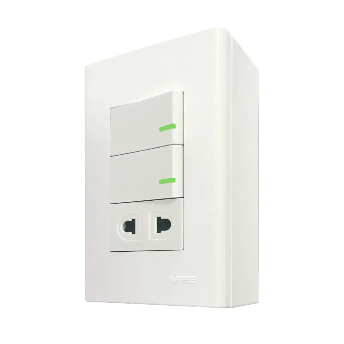 Bộ công tắc ổ cắm đơn MPE vặn vít A60B11U2V