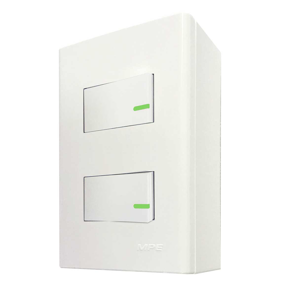 Bộ công tắc đơn 2 công tắc và đế nổi MPE A60B12N