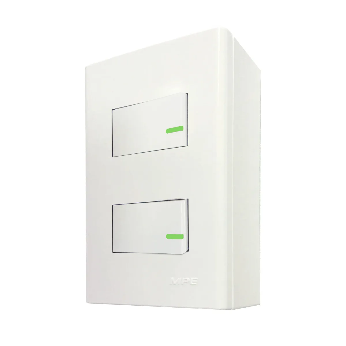 Bộ công tắc đơn MPE 2 công tắc và đế nổi vặn vít A60B12V