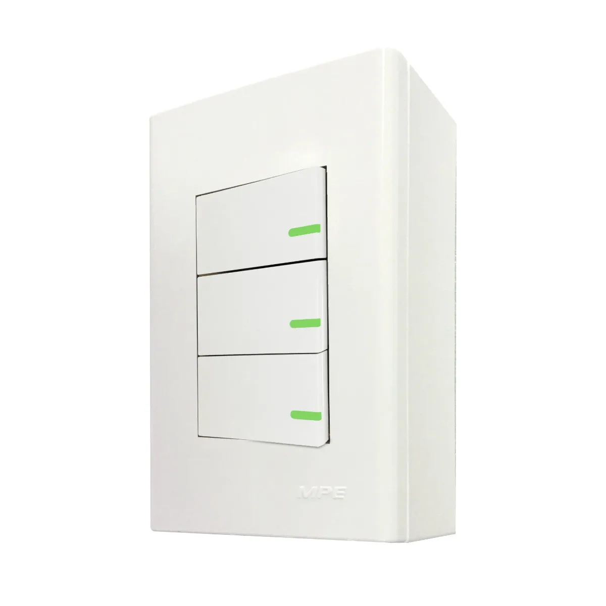 Bộ công tắc đơn MPE 3 công tắc và đế nổi A60B13N