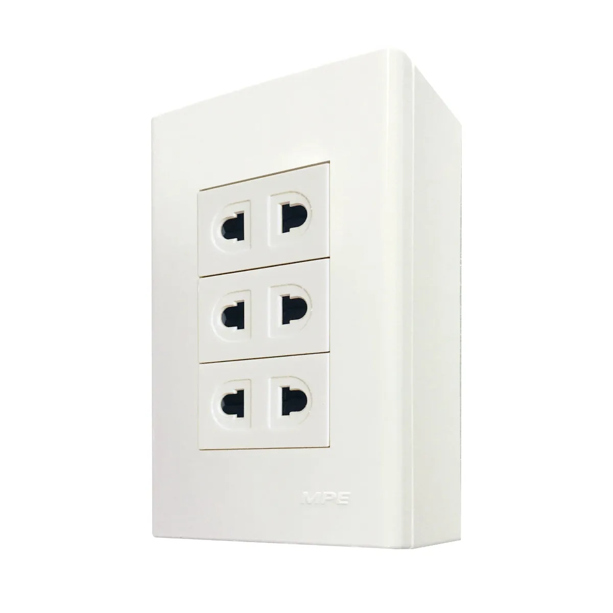 Bộ ổ cắm đơn MPE 3 ổ cắm đế nổi vặn vít A60B13UV