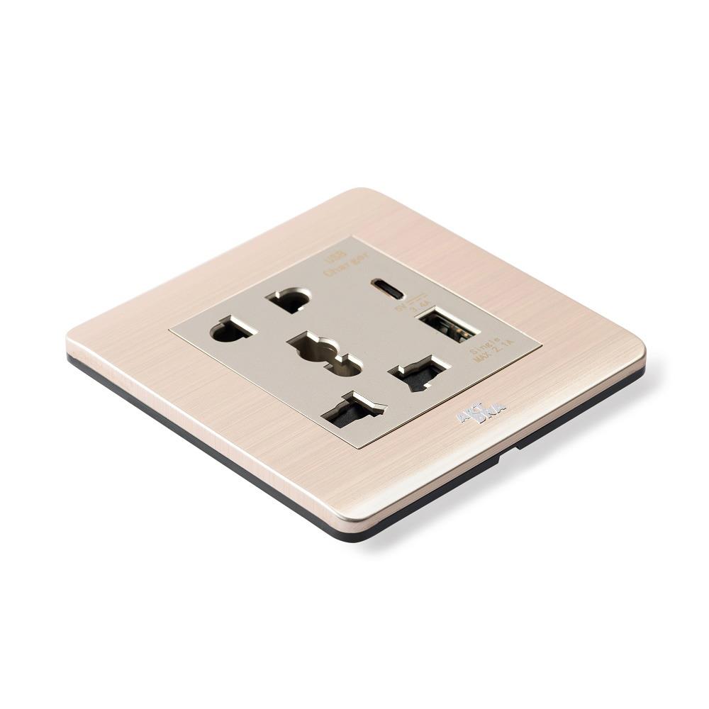 Ổ cắm đa năng + USB 5V + Type C