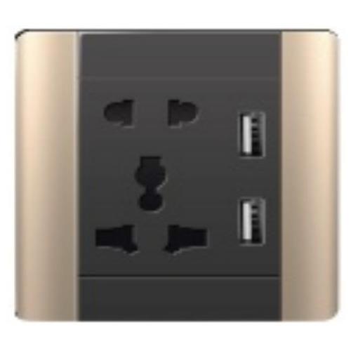Ổ cắm đa năng + 2 Sạc USB 5v, 2.1A