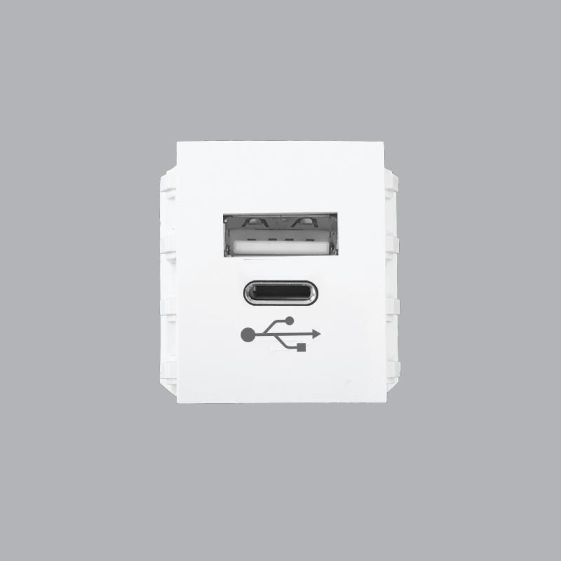 Ổ cắm sạc USB DC 5V-2.1A, ổ cắm USB C