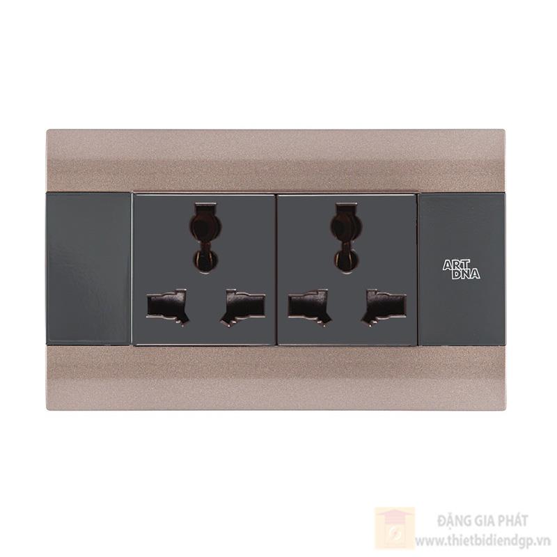 Bộ ổ cắm 3 chấu đôi 16A