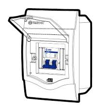 Tủ điện mặt nhựa bóng, đế nhựa chứa 2-4 Module