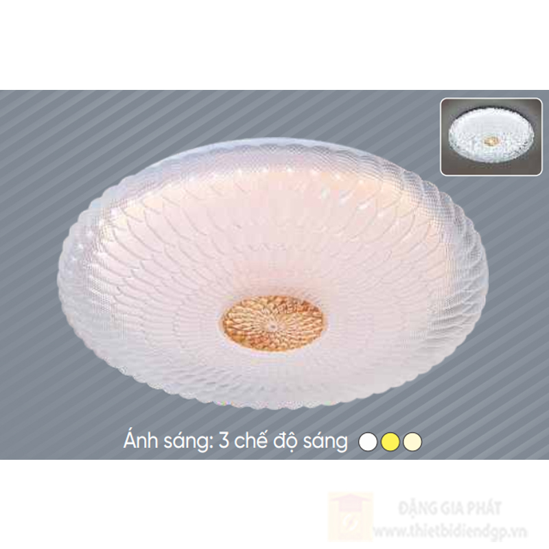 Đèn ốp trần nhựa cao cấp 3 chế độ ánh sáng Anfaco AFC 067 - 36W