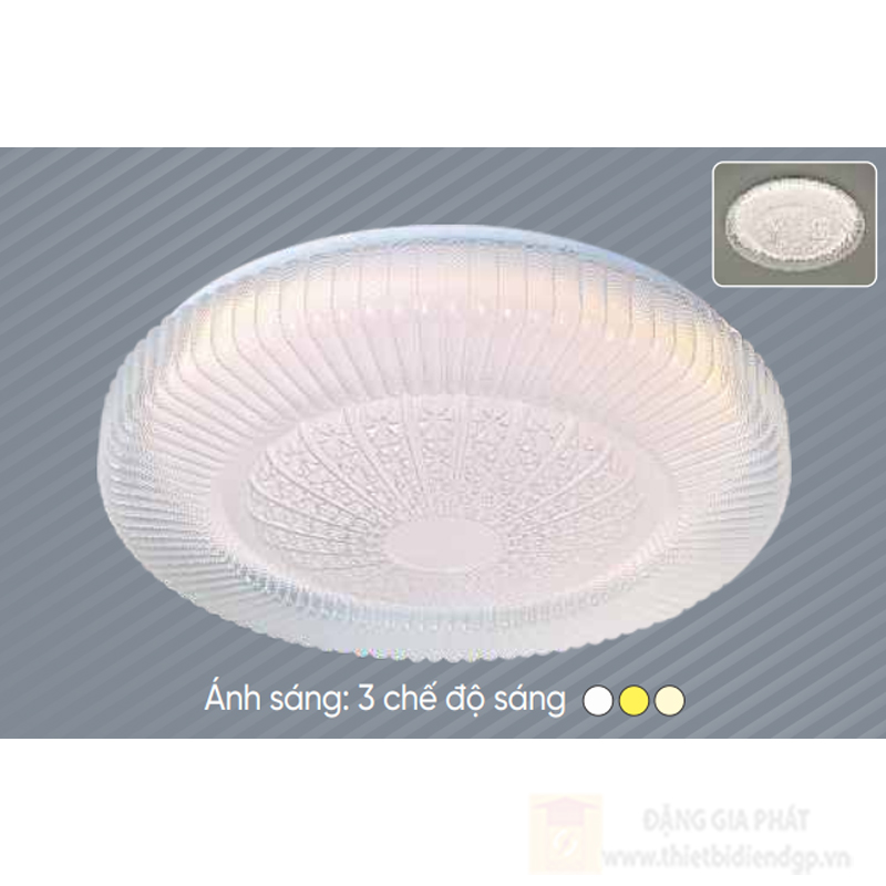 Đèn ốp trần nhựa cao cấp 3 chế độ ánh sáng Anfaco AFC 068 - 36W