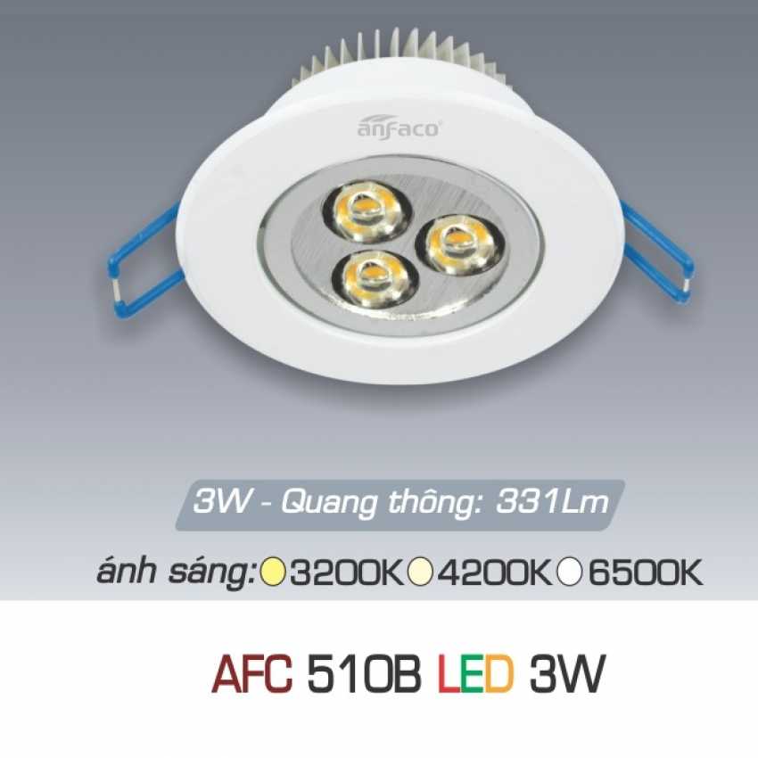 Đèn âm trần downlight Anfaco AFC 510B Led 3W