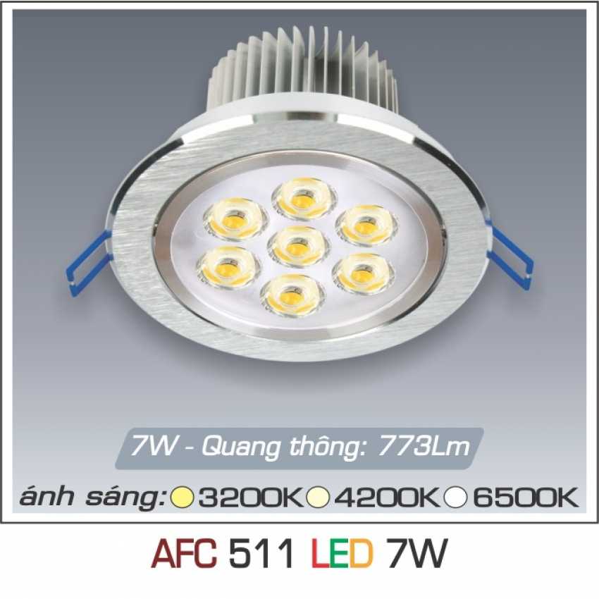 Đèn âm trần downlight Anfaco AFC 511 Led 7W