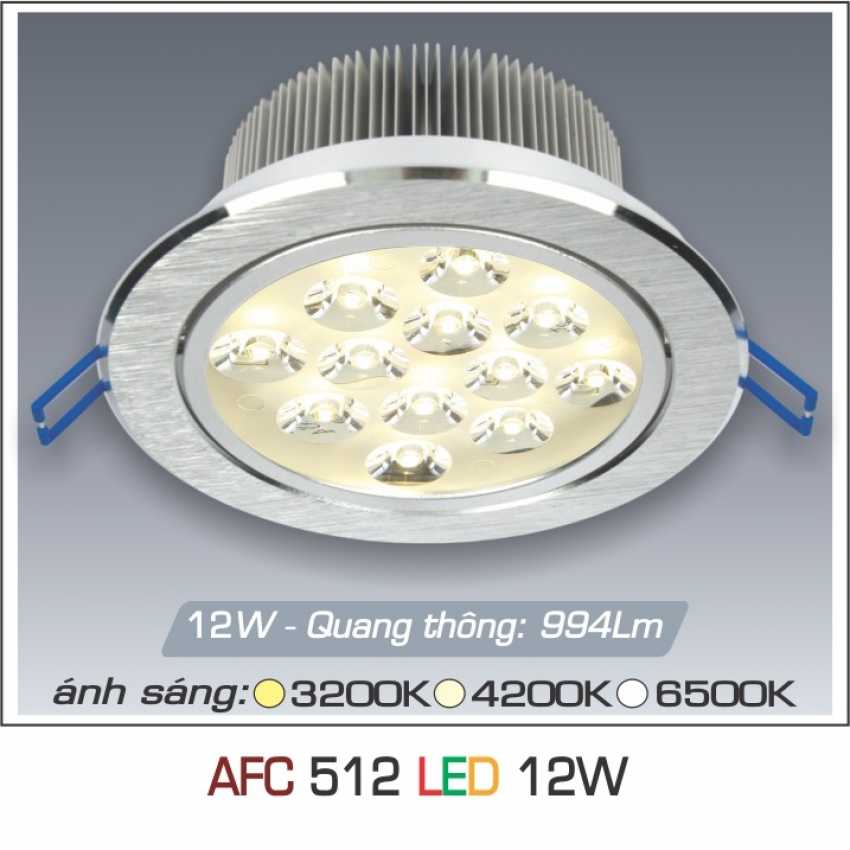 Đèn âm trần downlight Anfaco AFC 512 Led 12W