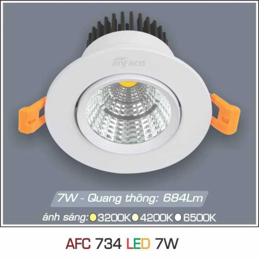 Đèn âm trần downlight Anfaco AFC 734 Led 7W