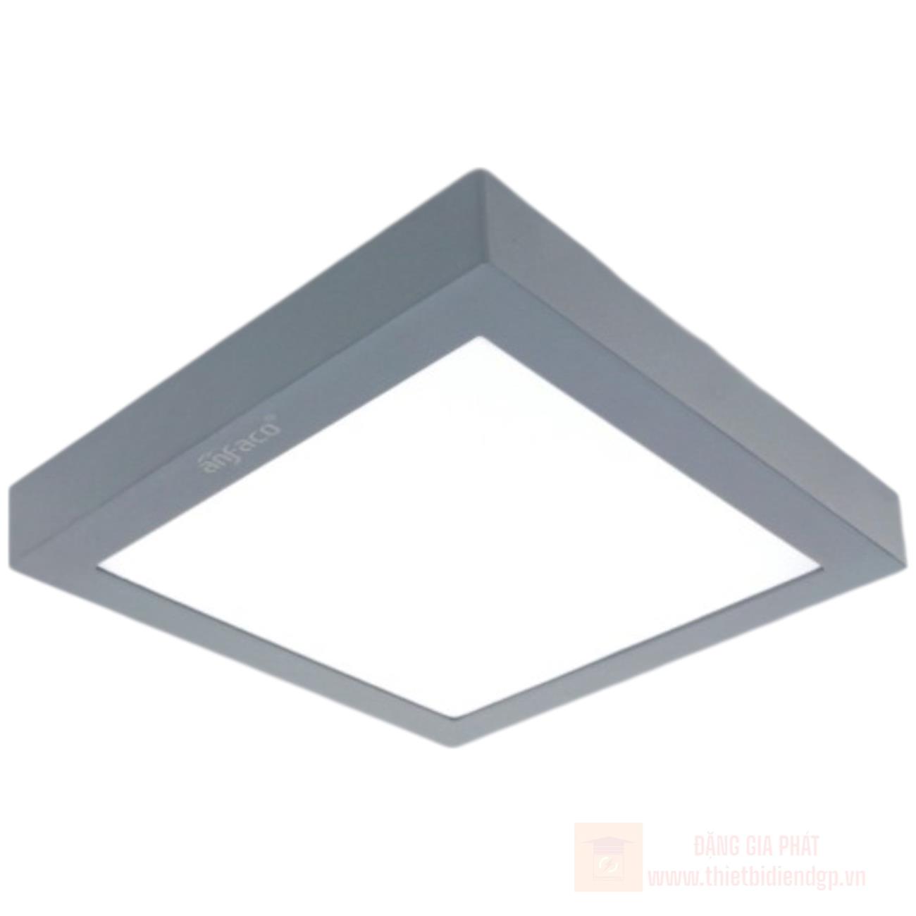 Đèn ốp trần cao cấp Anfaco AFC 556 Xám LED vuông, 3 chế độ ánh sáng