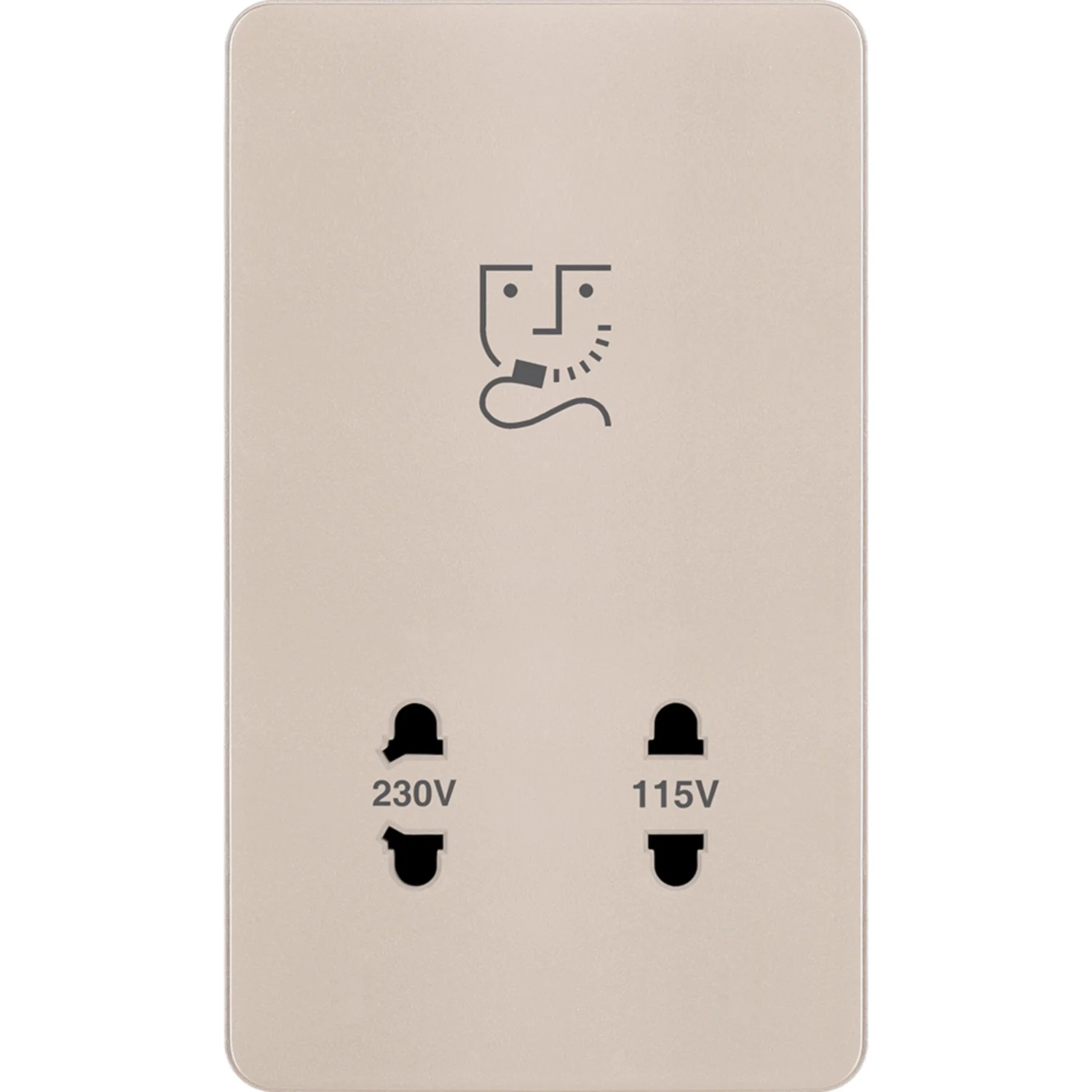 Ổ cắm dao cao râu 115/230VAC 20VA màu gold