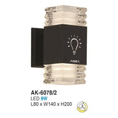 Đèn gắn tường Ø80*W140*H200 - LED 9W - 3 màu
