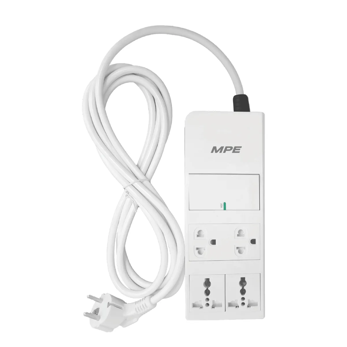 Ổ cắm di động MPE AM6S3 2 lỗ 3 chấu 2 lỗ đa năng kèm công tắc 2 cực dài 3m