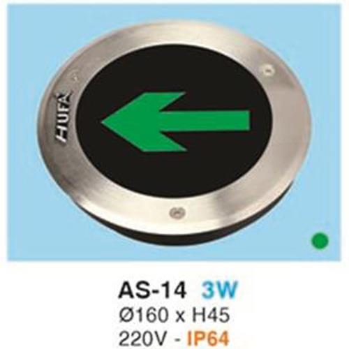 Đèn âm sàn 3W, ánh sáng xanh lá 220V-IP64- Ø160*H45