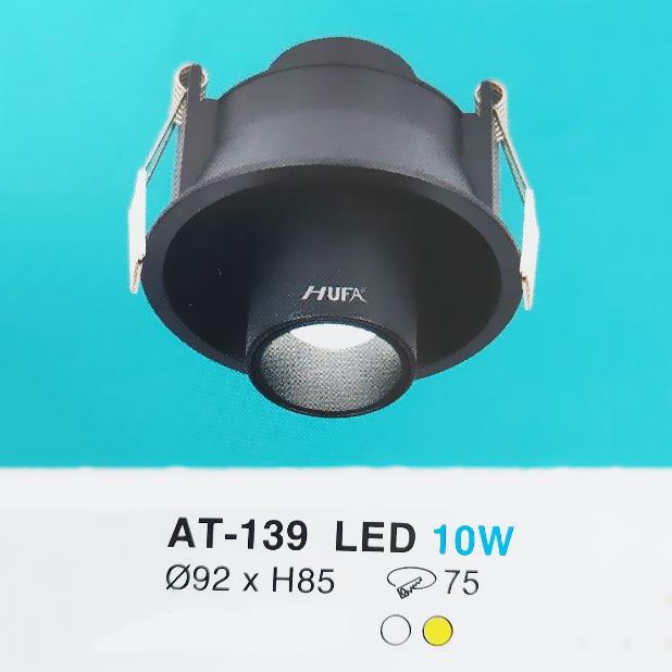 Đèn âm trần tròn vỏ đen Ø92 x H85-LED 10W