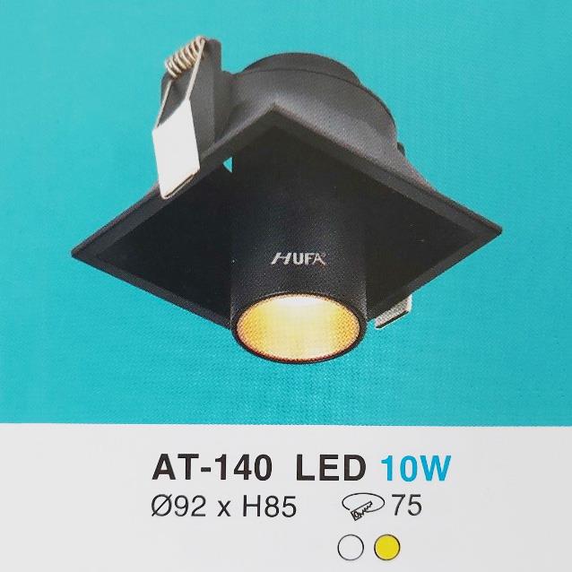 Đèn âm trần vuông vỏ đen Ø92 x H85-LED 10W
