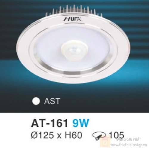 Đèn âm trần cảm biến Ø125 x H60-LED 9W